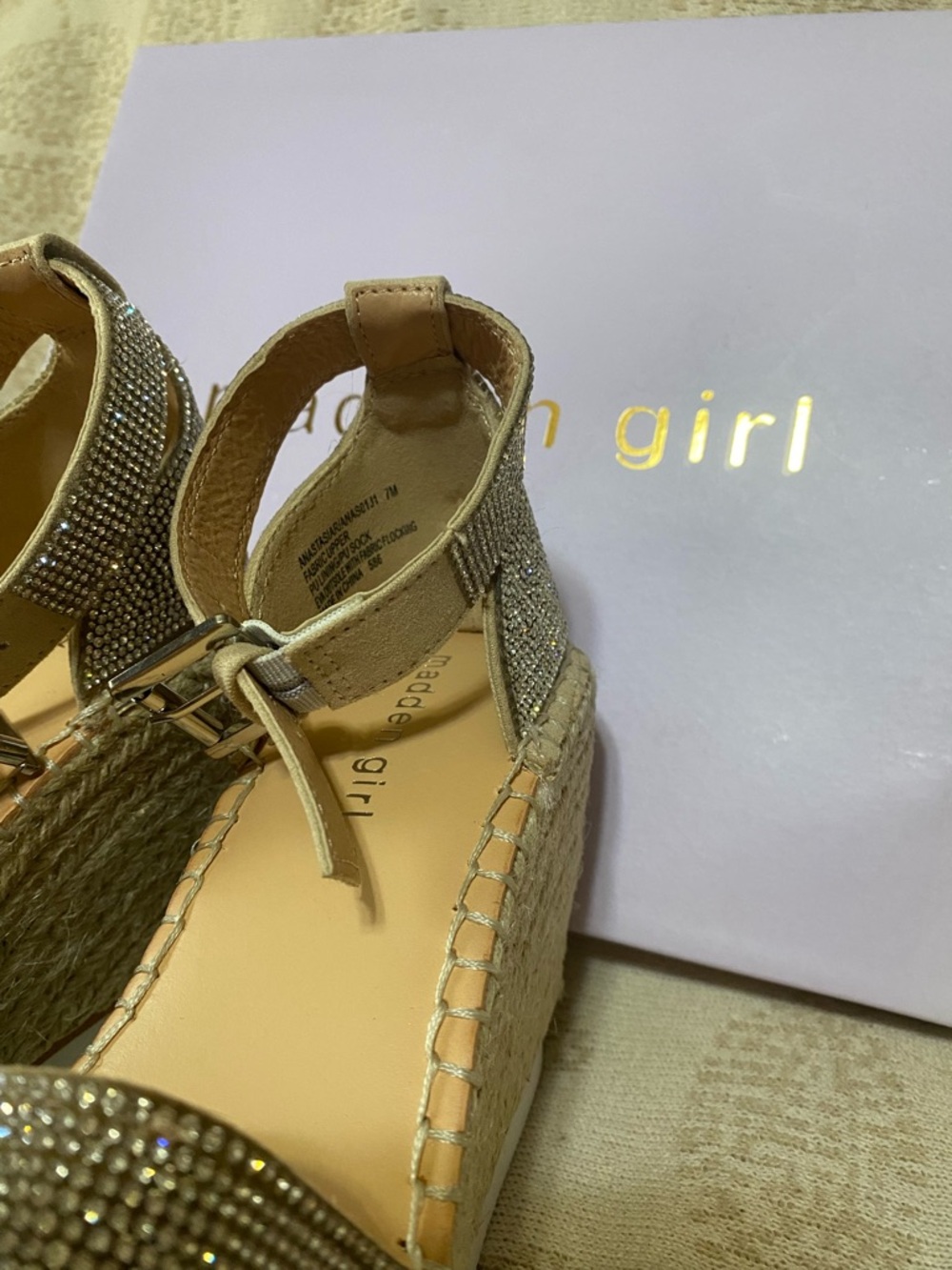 Madden Girl Rhinestone Espadrille Wedges - Picture 8 of 12